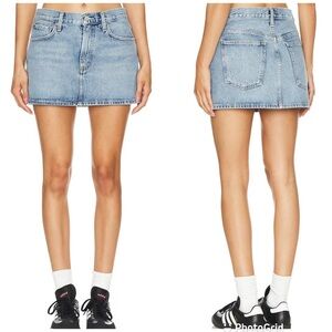 Agolde Alek Mini Skirt in Force